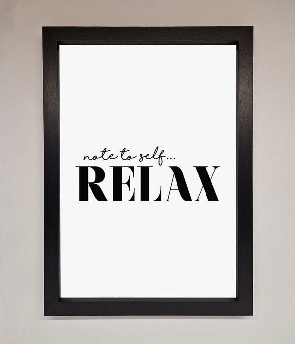 Not to Self Motivational quote Framed Wall Art - Hi Society