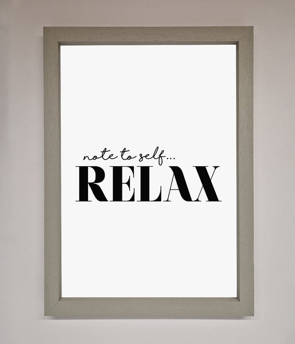 Not to Self Motivational quote Framed Wall Art - Hi Society