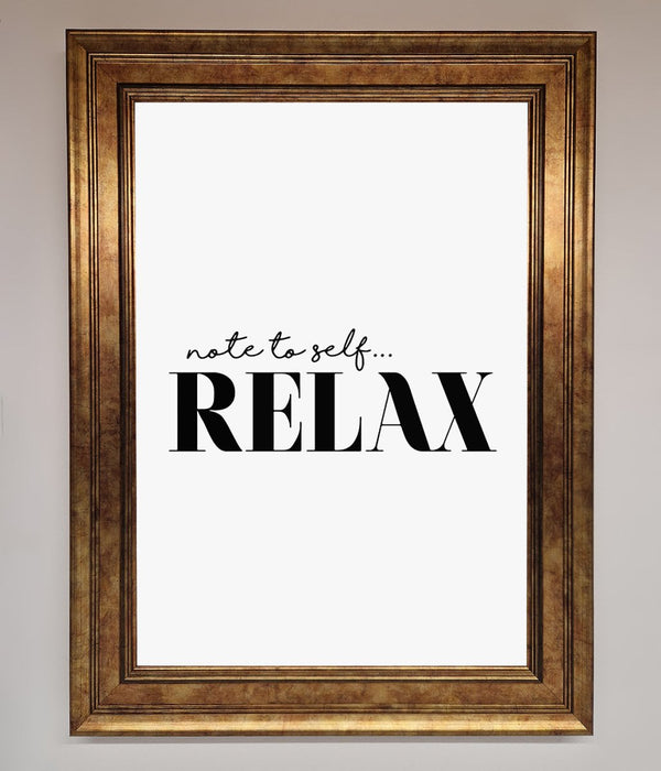 Not to Self Motivational quote Framed Wall Art - Hi Society