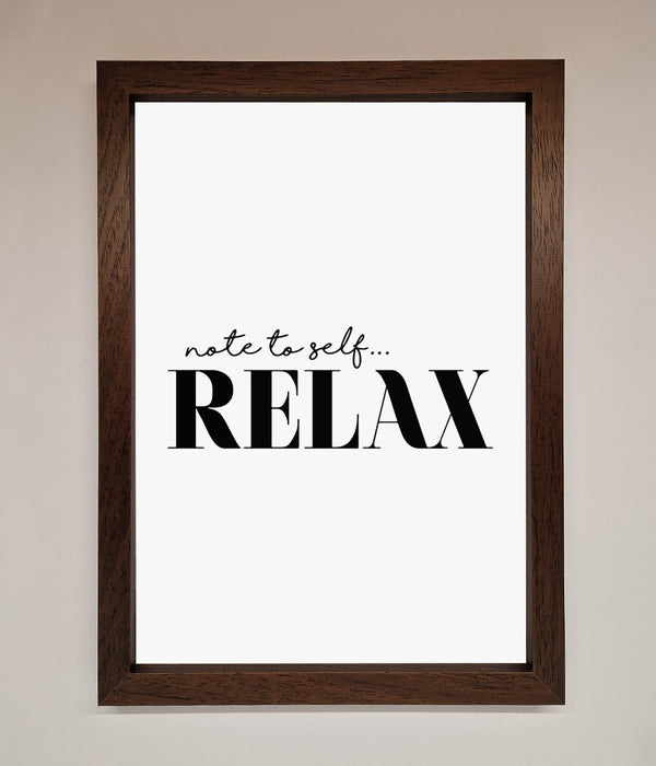 Not to Self Motivational quote Framed Wall Art - Hi Society
