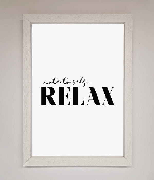 Not to Self Motivational quote Framed Wall Art - Hi Society