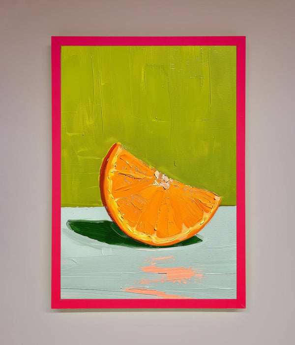 Orange Wedge Framed Print - Hi Society
