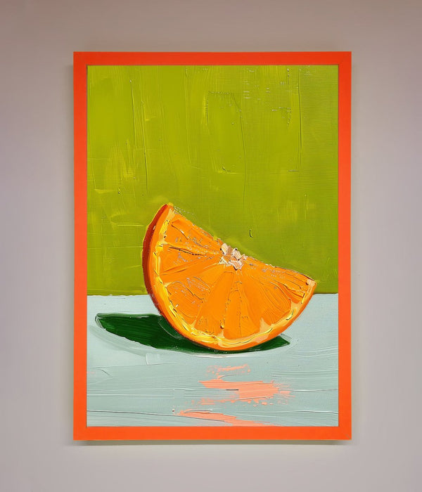 Orange Wedge Framed Print - Hi Society