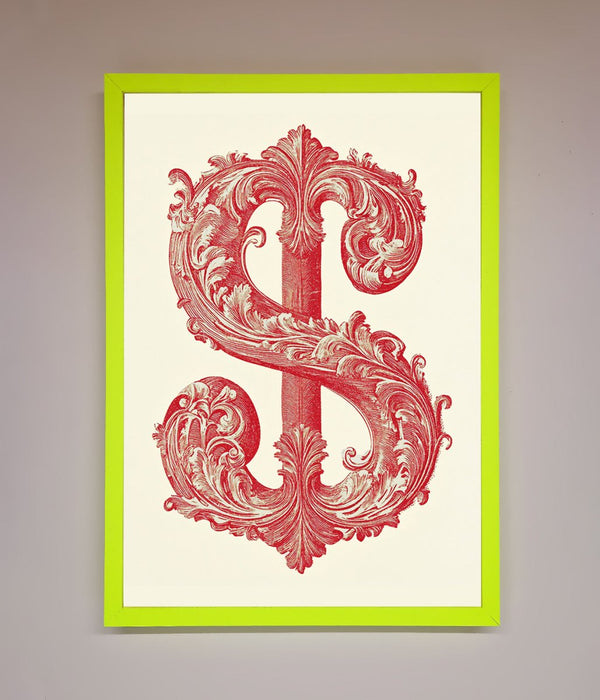 Ornate Dollar Cash Art Framed Print - Hi Society