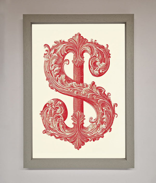 Ornate Dollar Cash Art Framed Print - Hi Society