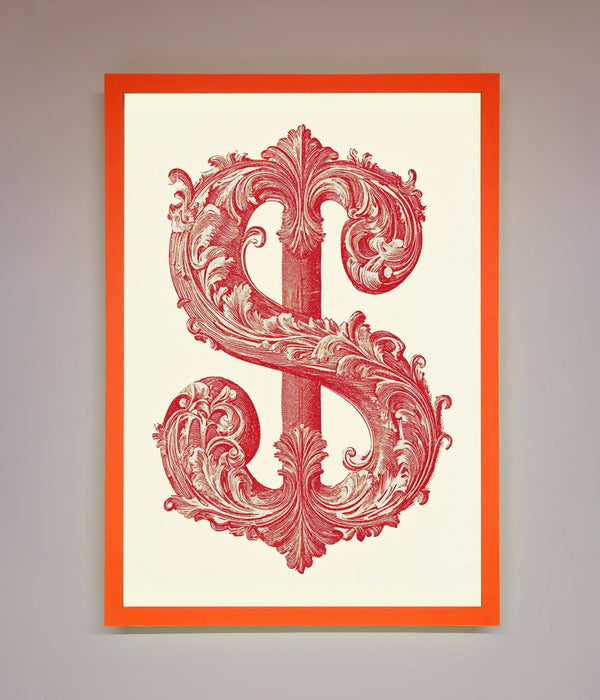Ornate Dollar Cash Art Framed Print - Hi Society