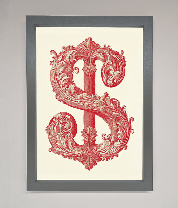 Ornate Dollar Cash Art Framed Print - Hi Society