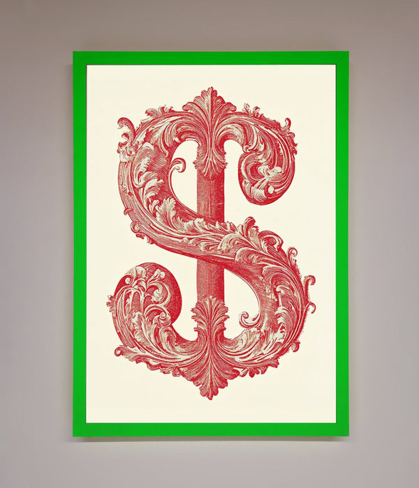 Ornate Dollar Cash Art Framed Print - Hi Society