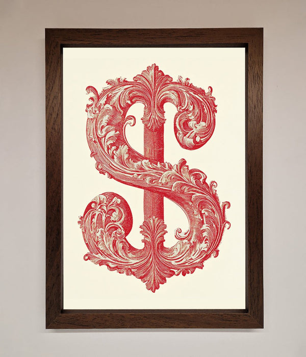 Ornate Dollar Cash Art Framed Print - Hi Society