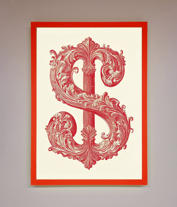 Ornate Dollar Cash Art Framed Print - Hi Society