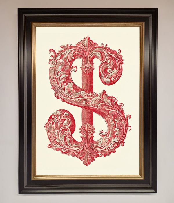 Ornate Dollar Cash Art Framed Print - Hi Society