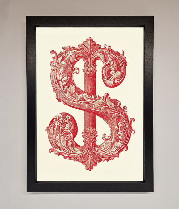 Ornate Dollar Cash Art Framed Print - Hi Society
