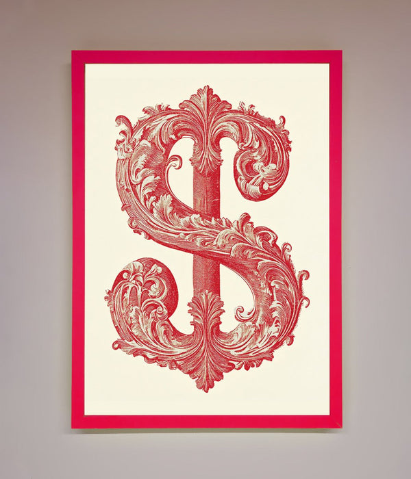 Ornate Dollar Cash Art Framed Print - Hi Society