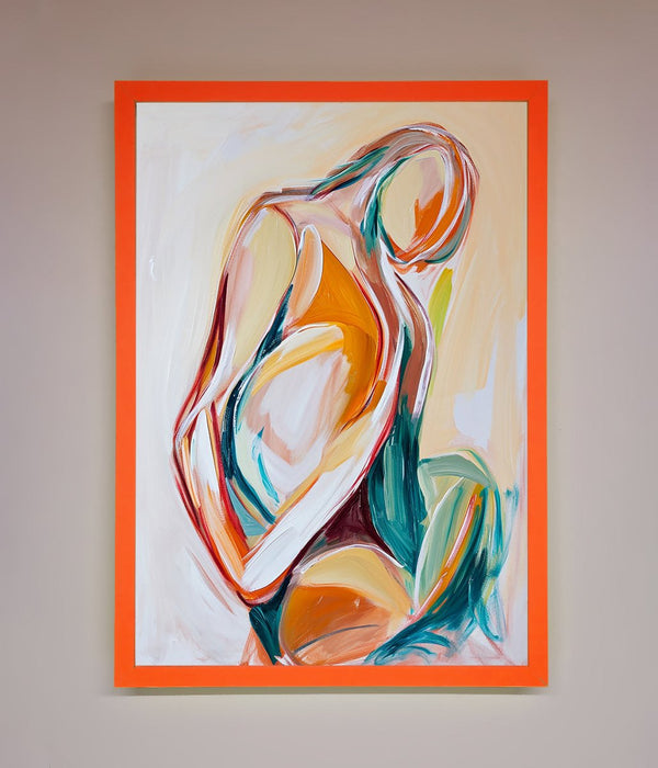 Pain Stroke Embrace Framed Poster - Hi Society
