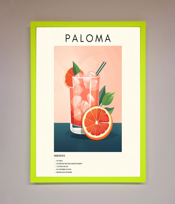 Paloma Cocktail Framed Poster - Hi Society
