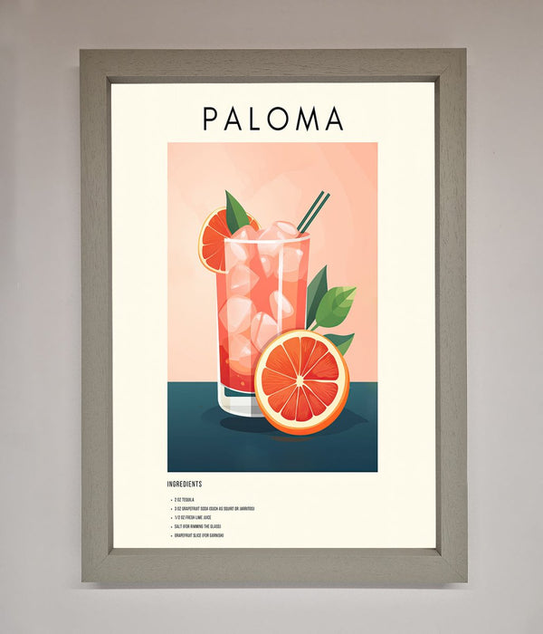 Paloma Cocktail Framed Poster - Hi Society