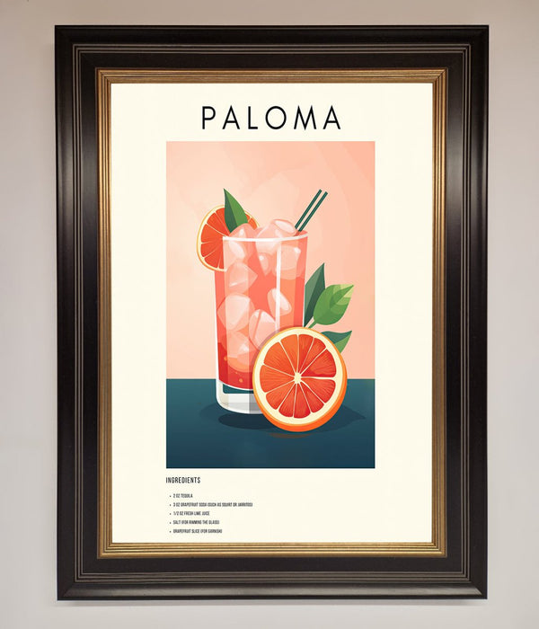 Paloma Cocktail Framed Poster - Hi Society