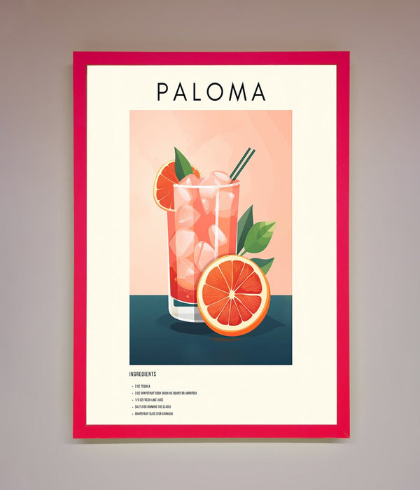 Paloma Cocktail Framed Poster - Hi Society