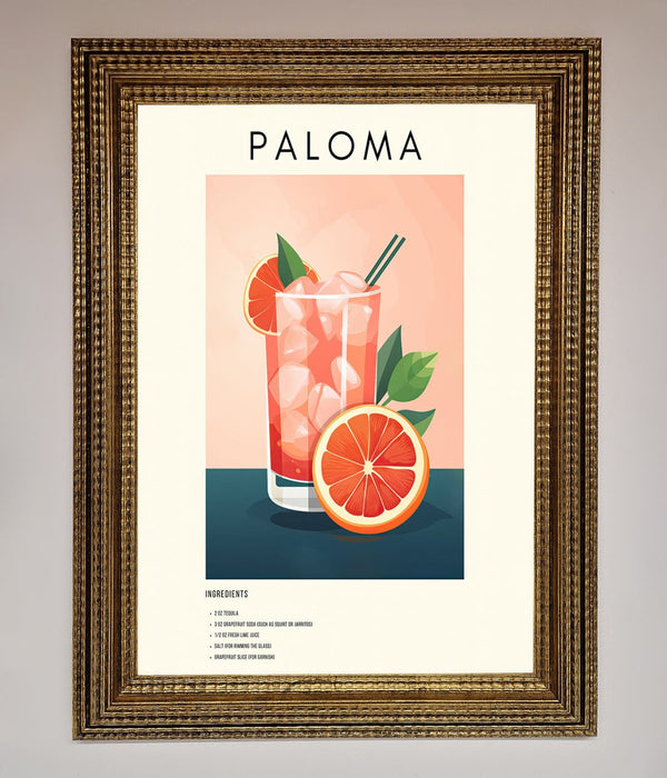Paloma Cocktail Framed Poster - Hi Society