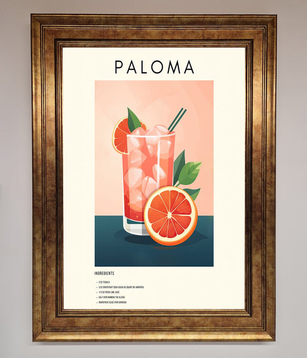 Paloma Cocktail Framed Poster - Hi Society