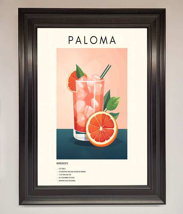 Paloma Cocktail Framed Poster - Hi Society