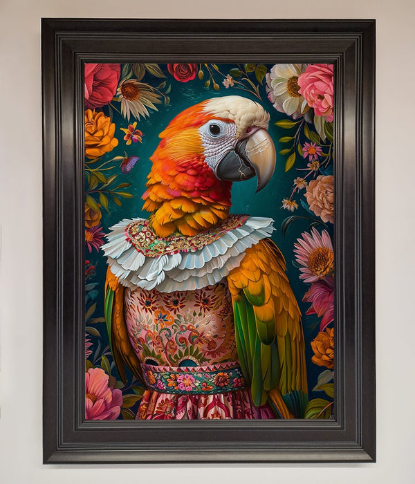 Parrot Renaissance Stare Framed Wall Art - Hi Society