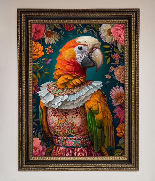 Parrot Renaissance Stare Framed Wall Art - Hi Society