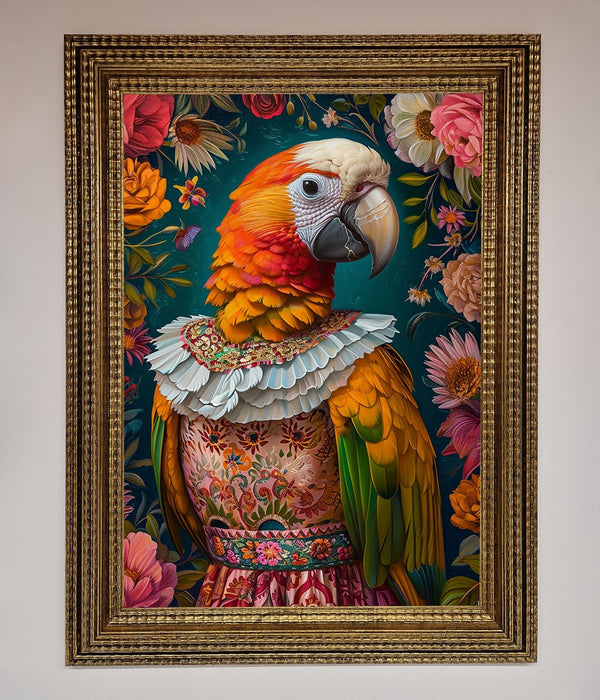 Parrot Renaissance Stare Framed Wall Art - Hi Society