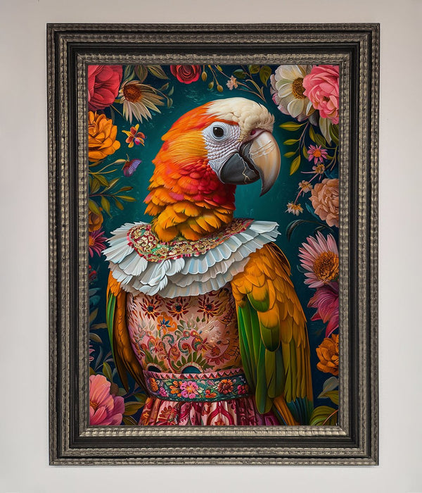 Parrot Renaissance Stare Framed Wall Art - Hi Society