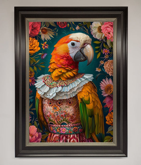 Parrot Renaissance Stare Framed Wall Art - Hi Society