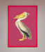 Pelican On Pink Framed Poster - Hi Society