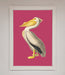 Pelican On Pink Framed Poster - Hi Society