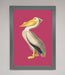 Pelican On Pink Framed Poster - Hi Society