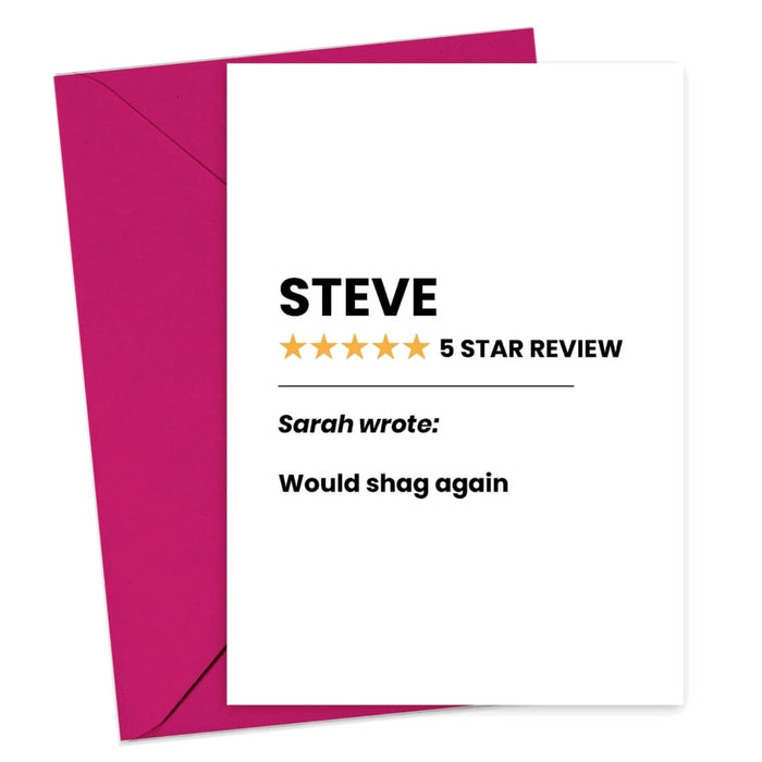 Personalised 5 Star Review Birthday Card - Hi Society