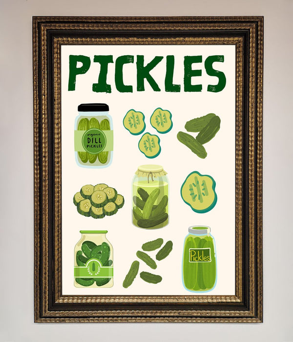 Pickle Lover Framed Wall Art - Hi Society