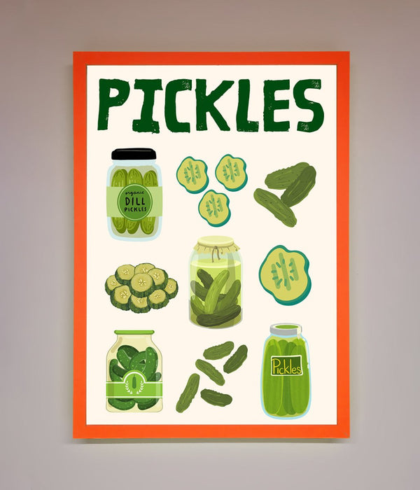 Pickle Lover Framed Wall Art - Hi Society