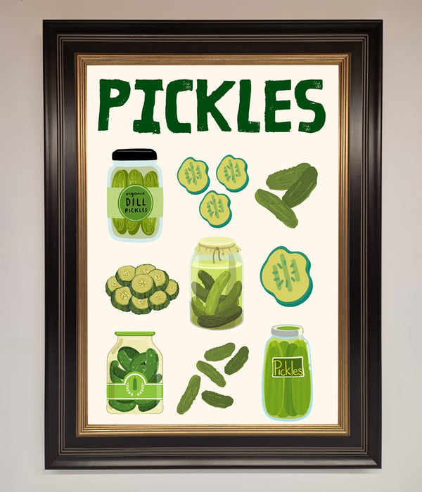 Pickle Lover Framed Wall Art - Hi Society