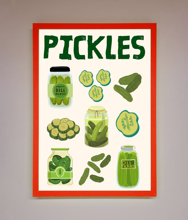 Pickle Lover Framed Wall Art - Hi Society
