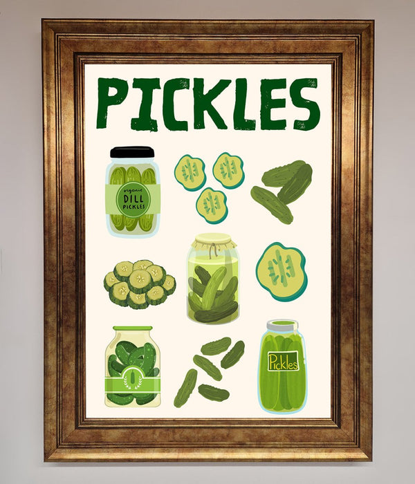 Pickle Lover Framed Wall Art - Hi Society