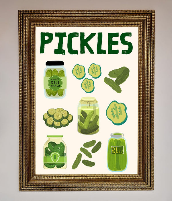 Pickle Lover Framed Wall Art - Hi Society