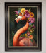 Pink Flamingo Floral Framed Poster - Hi Society