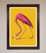 Pink Flamingo On Yellow Framed Print - Hi Society