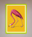 Pink Flamingo On Yellow Framed Print - Hi Society