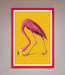 Pink Flamingo On Yellow Framed Print - Hi Society