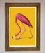 Pink Flamingo On Yellow Framed Print - Hi Society