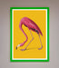 Pink Flamingo On Yellow Framed Print - Hi Society