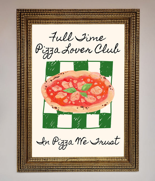 Pizza Lover Club Framed Wall Art - Hi Society