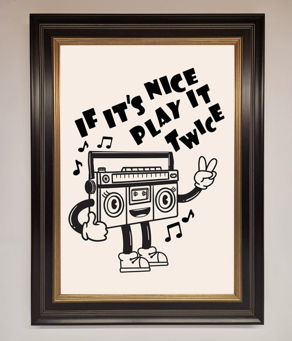 Play Twice Framed Wall Art - Hi Society