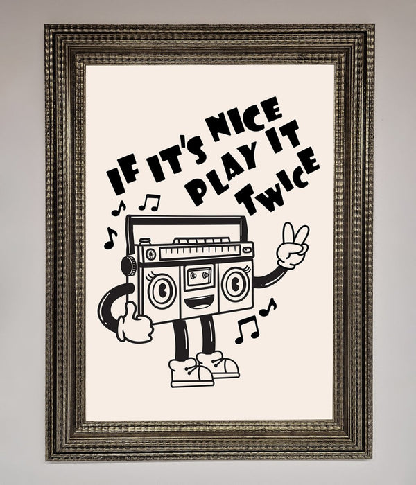 Play Twice Framed Wall Art - Hi Society