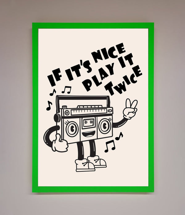 Play Twice Framed Wall Art - Hi Society